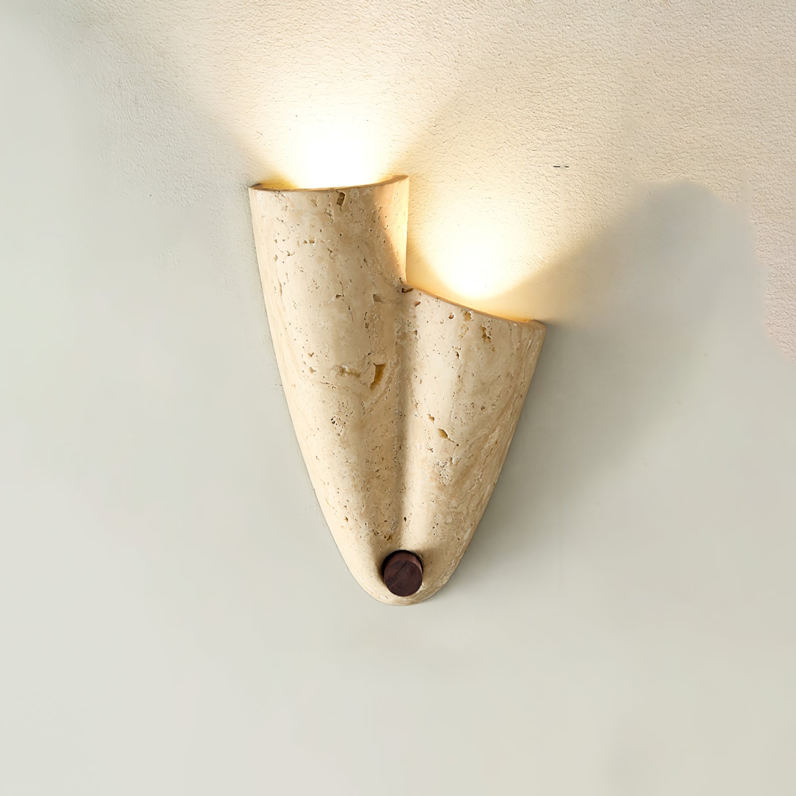 Velo Minimalist Travertine Sconce