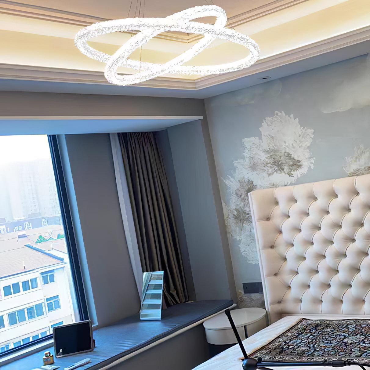 Lustra Chandelier Ring Crystal LED - Letslighting