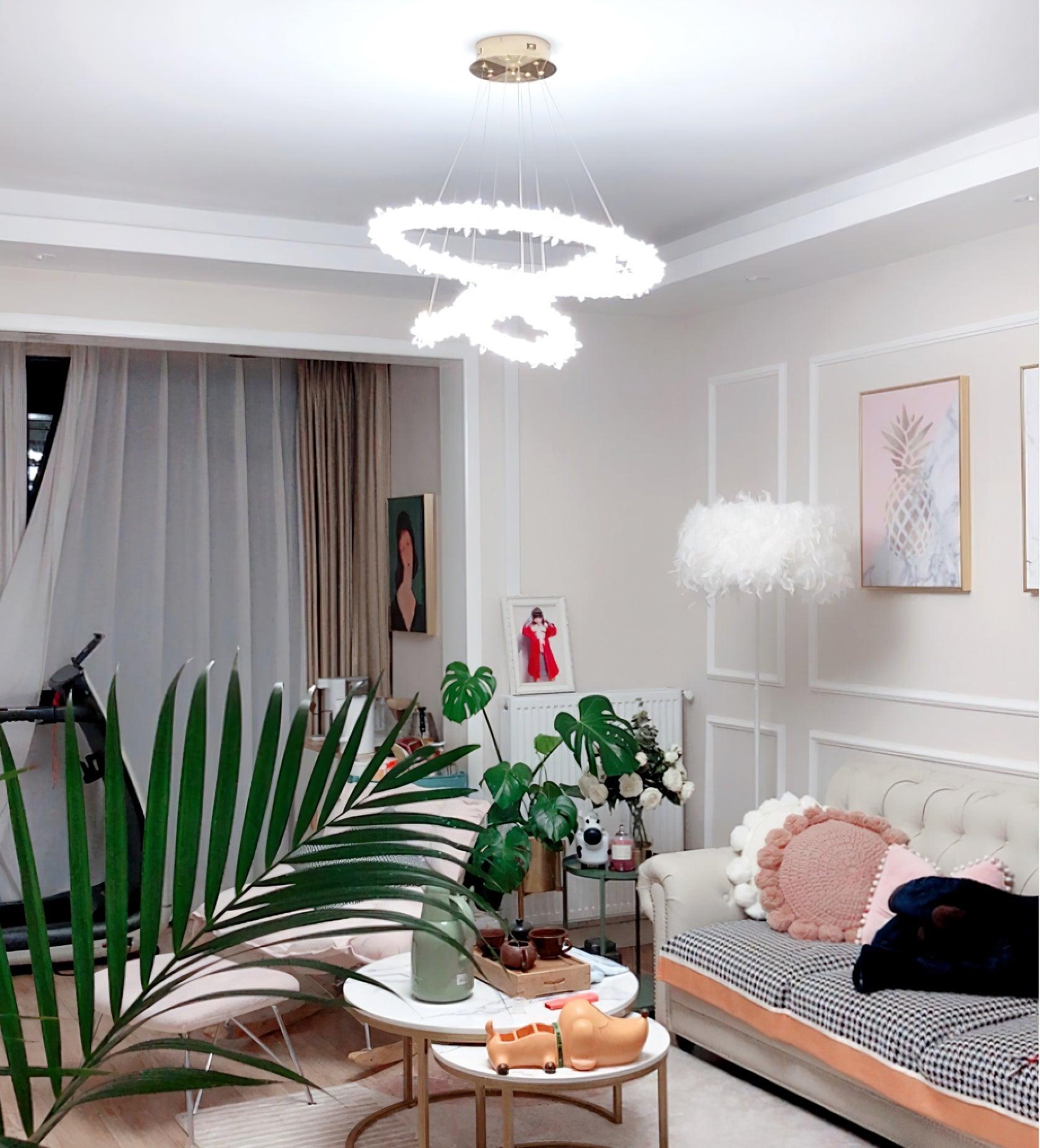 Lustra Chandelier Ring Crystal LED - Letslighting