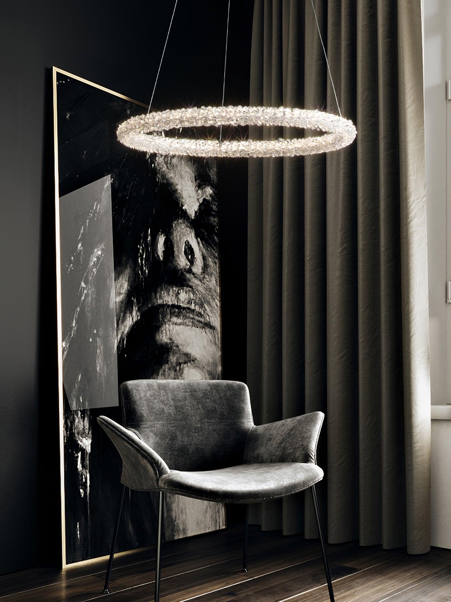Lustra Chandelier Ring Crystal LED - Letslighting