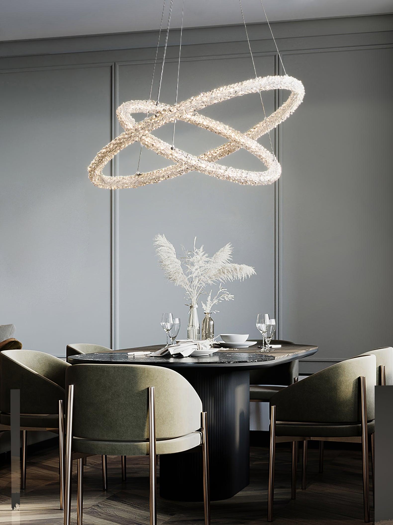 Lustra Chandelier Ring Crystal LED - Letslighting