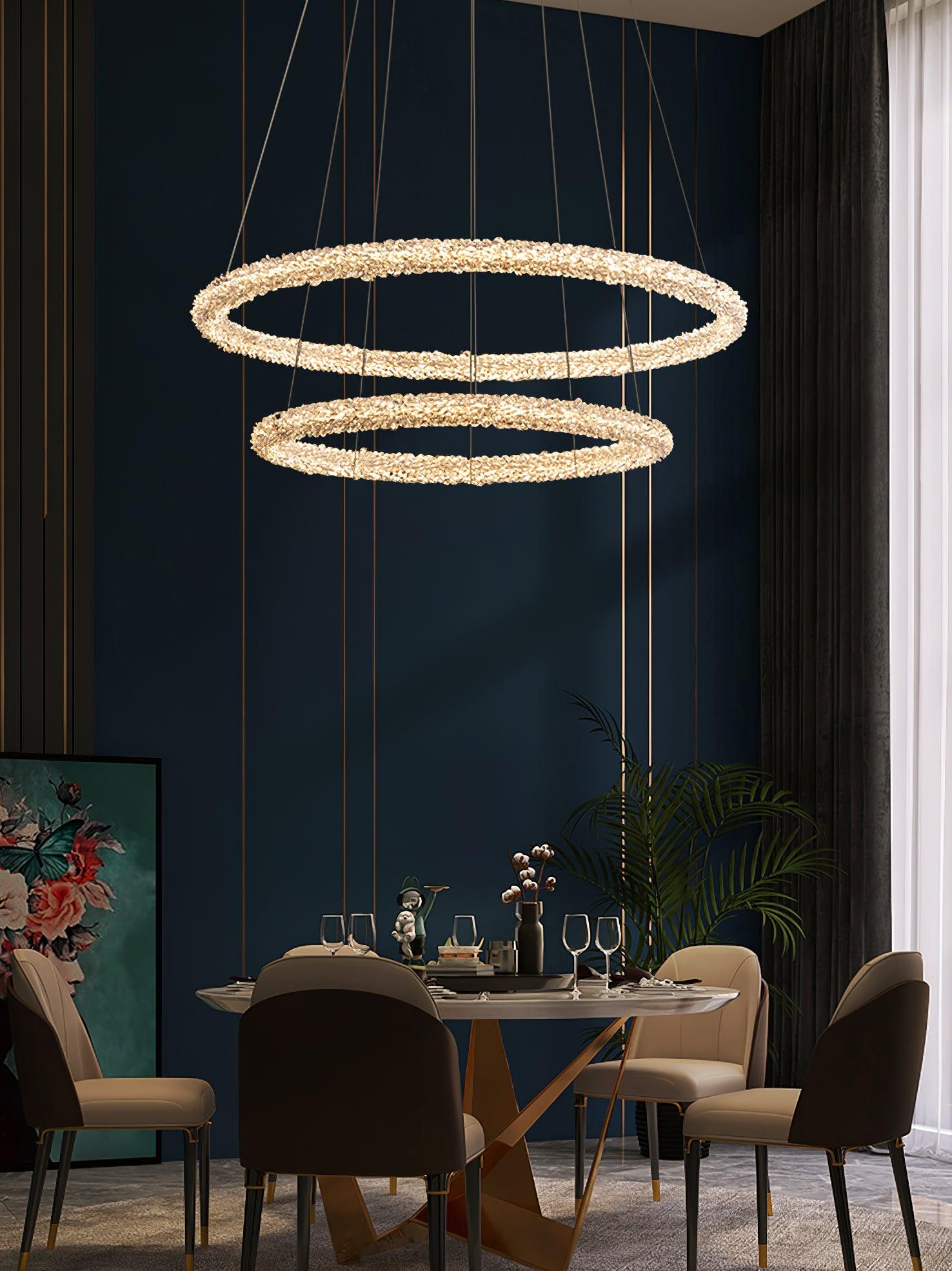 Lustra Chandelier Ring Crystal LED - Letslighting