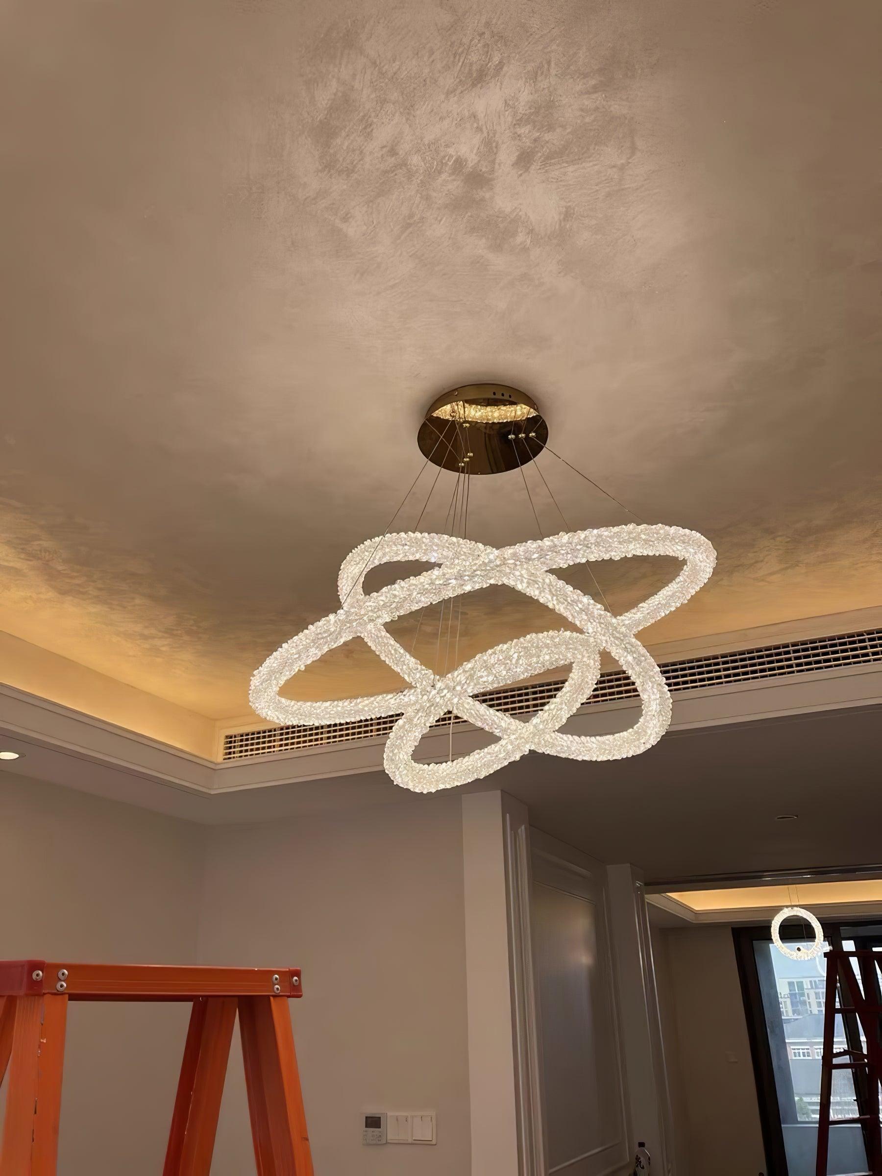 Lustra Chandelier Ring Crystal LED - Letslighting