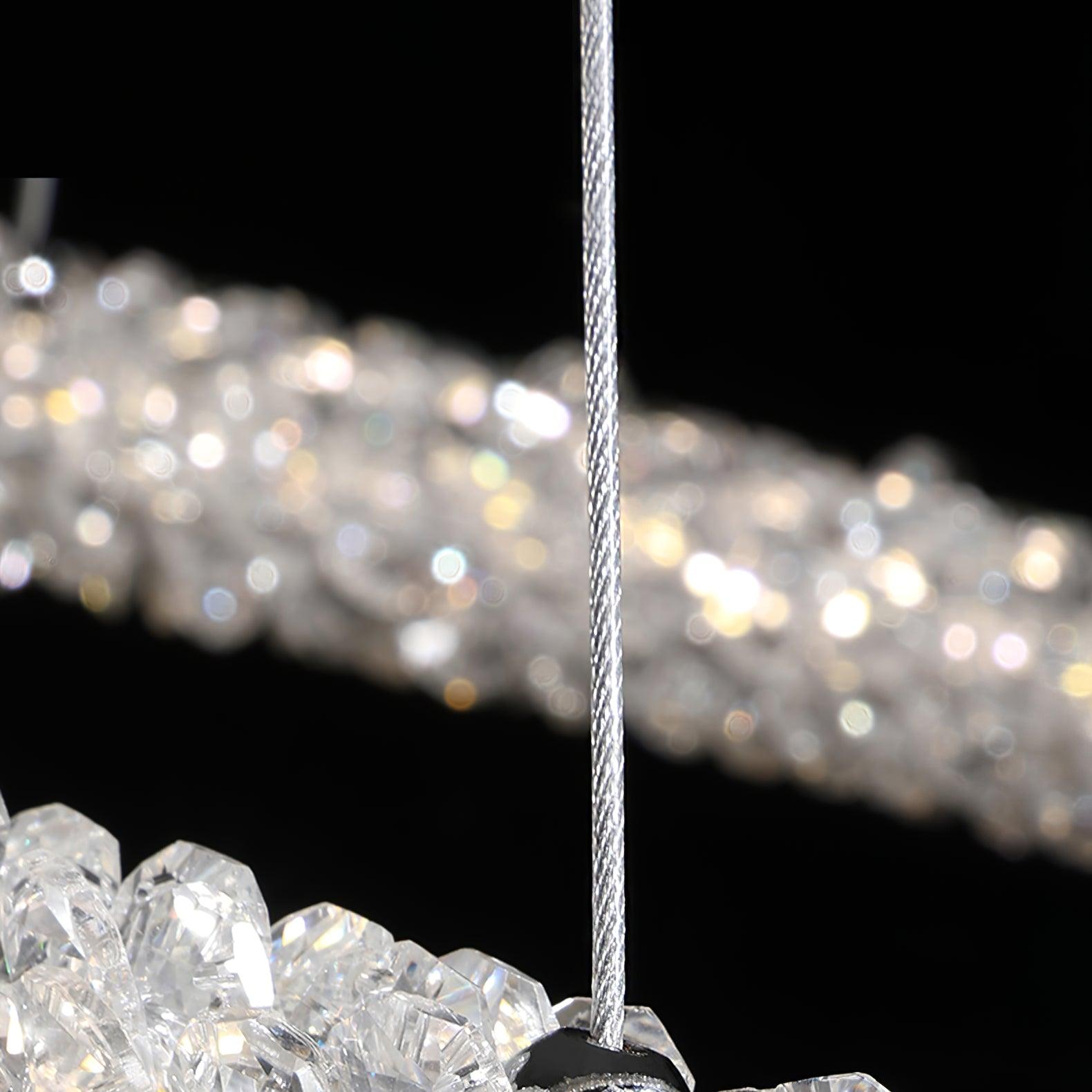 Lustra Chandelier Ring Crystal LED - Letslighting