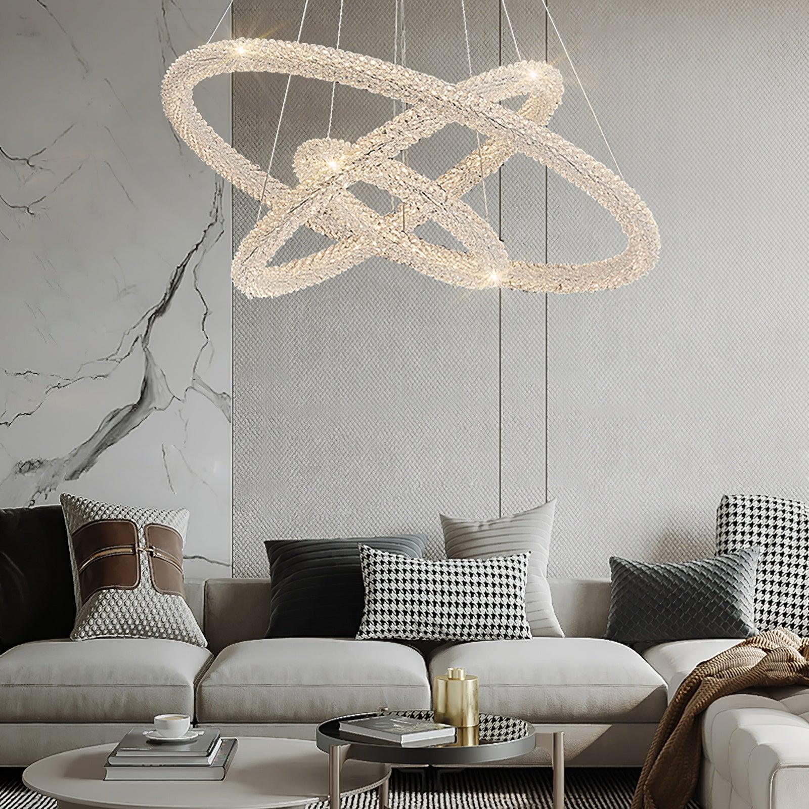Lustra Chandelier Ring Crystal LED - Letslighting