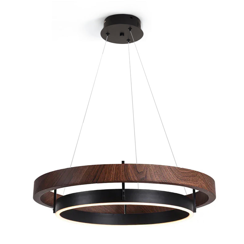 Muto Ring Wood Chandelier - Letslighting