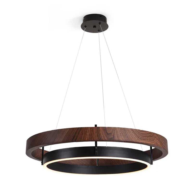 Muto Ring Wood Chandelier - Letslighting