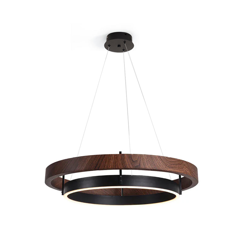 Muto Ring Wood Chandelier - Letslighting