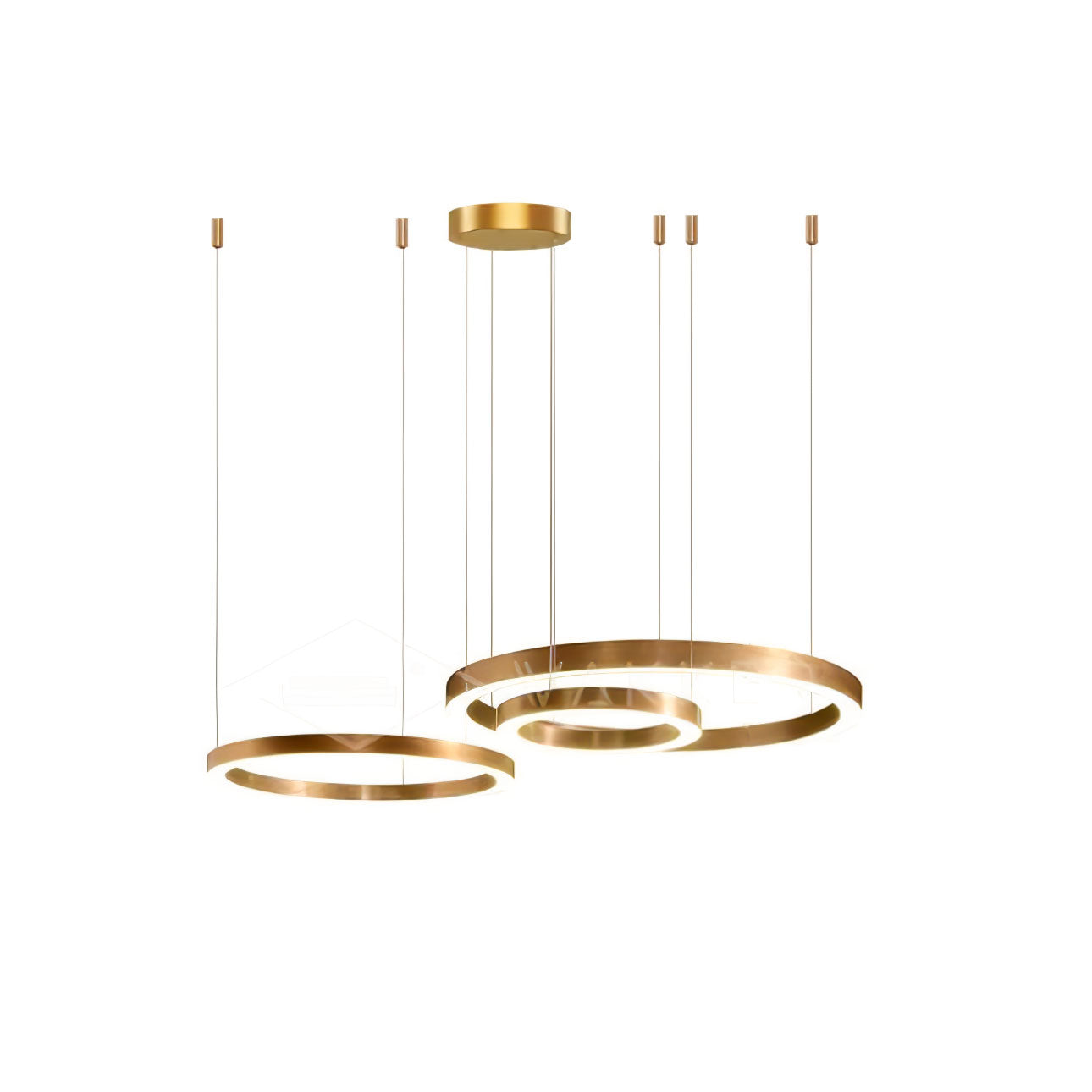 Lustra Pendant Light LED Ring Gold Modern 3-Ring - Letslighting