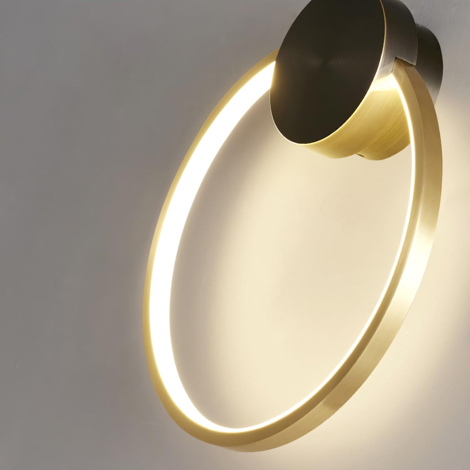 Maisie Wall Light Modern Minimalist Ring Shaped LED Brass - Letslighting
