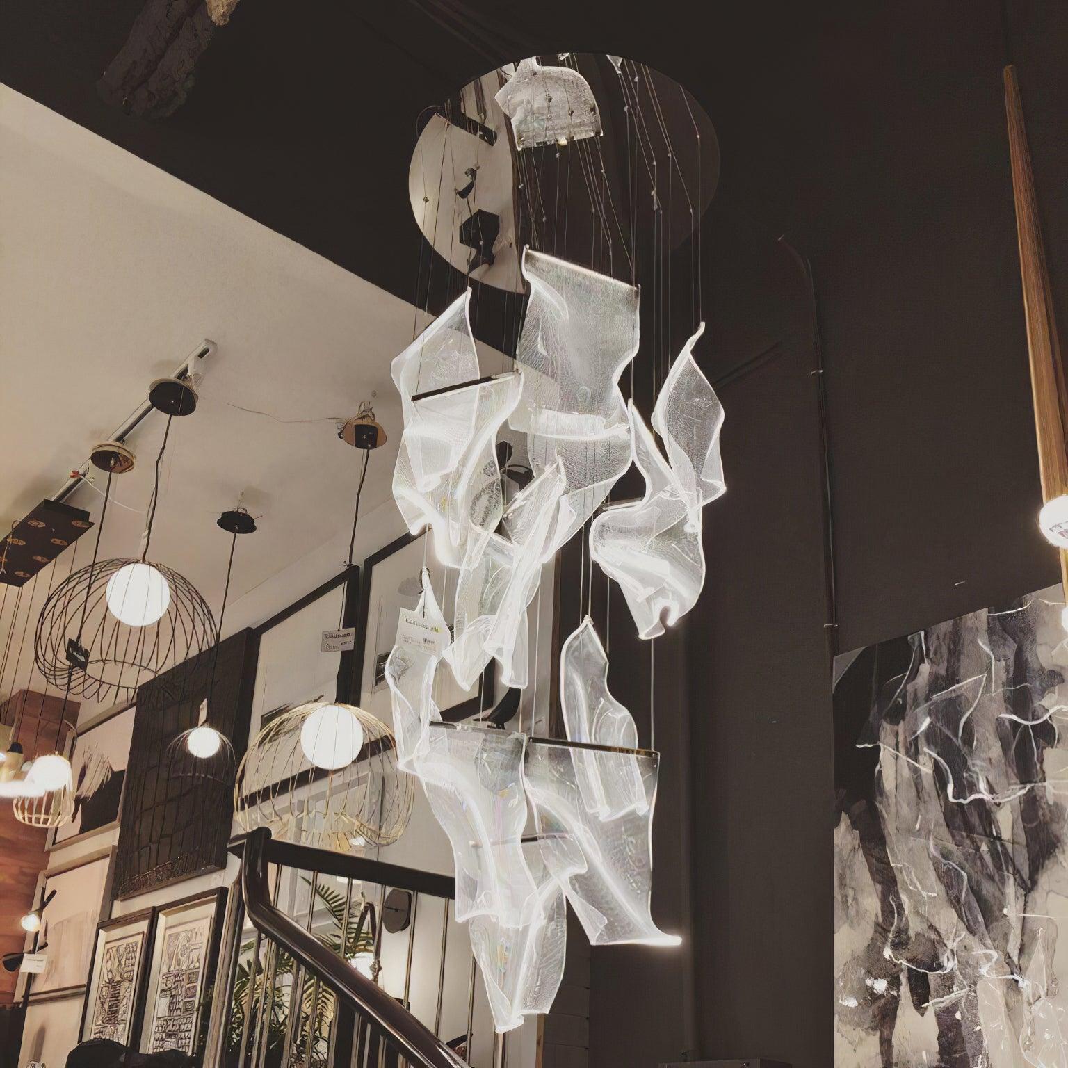 Lustra Chandelier Acrylic LED Abstract Floating - Letslighting