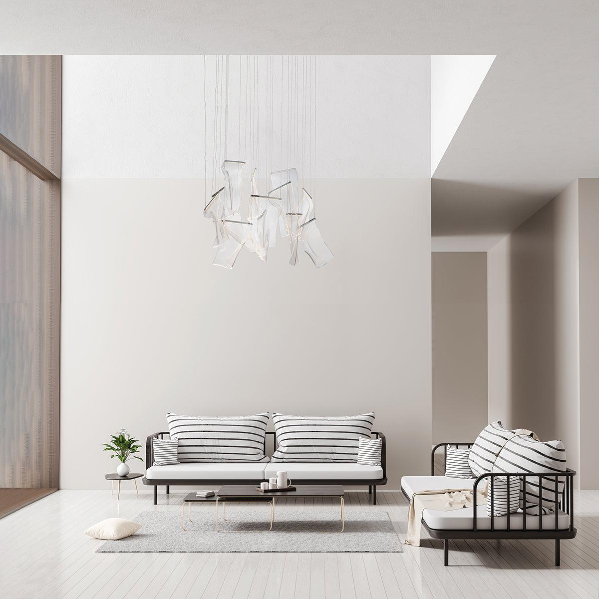 Lustra Chandelier Acrylic LED Abstract Floating - Letslighting
