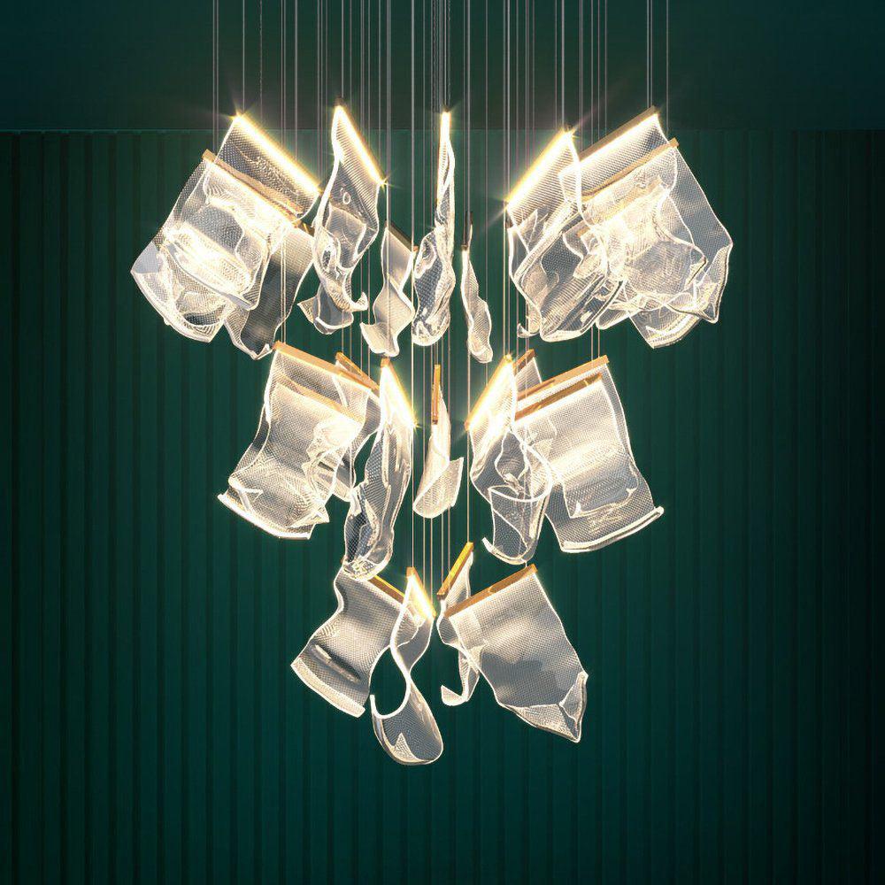 Lustra Chandelier Acrylic LED Abstract Floating - Letslighting