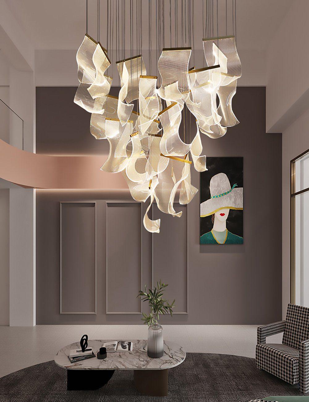 Lustra Chandelier Acrylic LED Abstract Floating - Letslighting