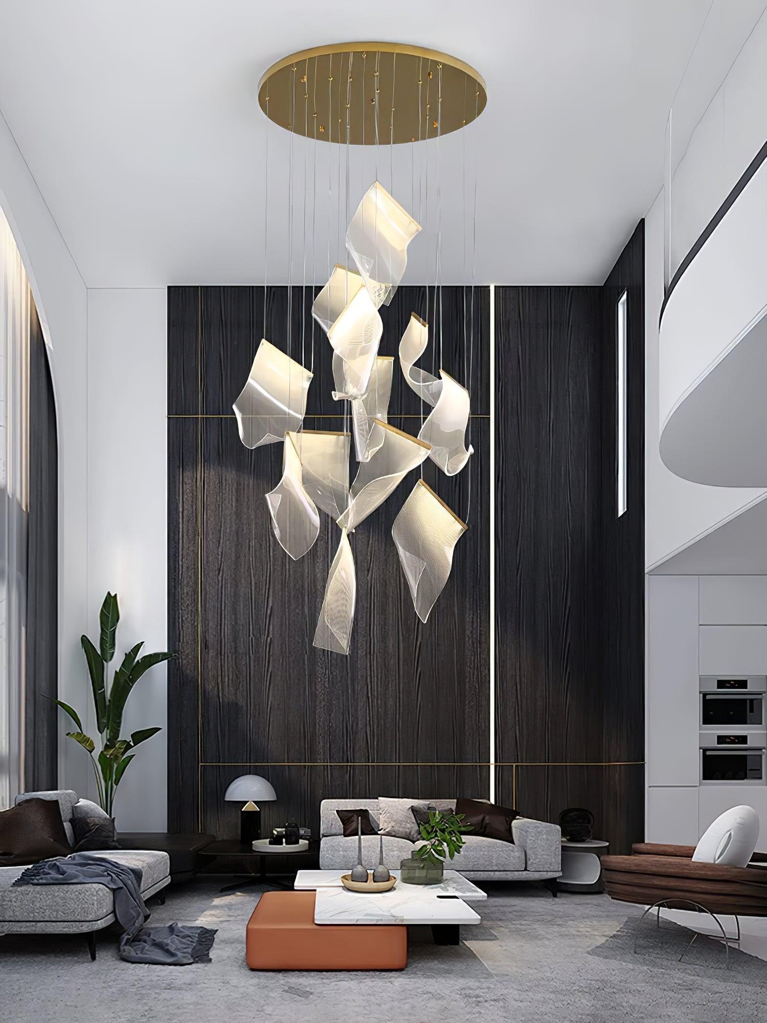 Lustra Chandelier Acrylic LED Abstract Floating - Letslighting