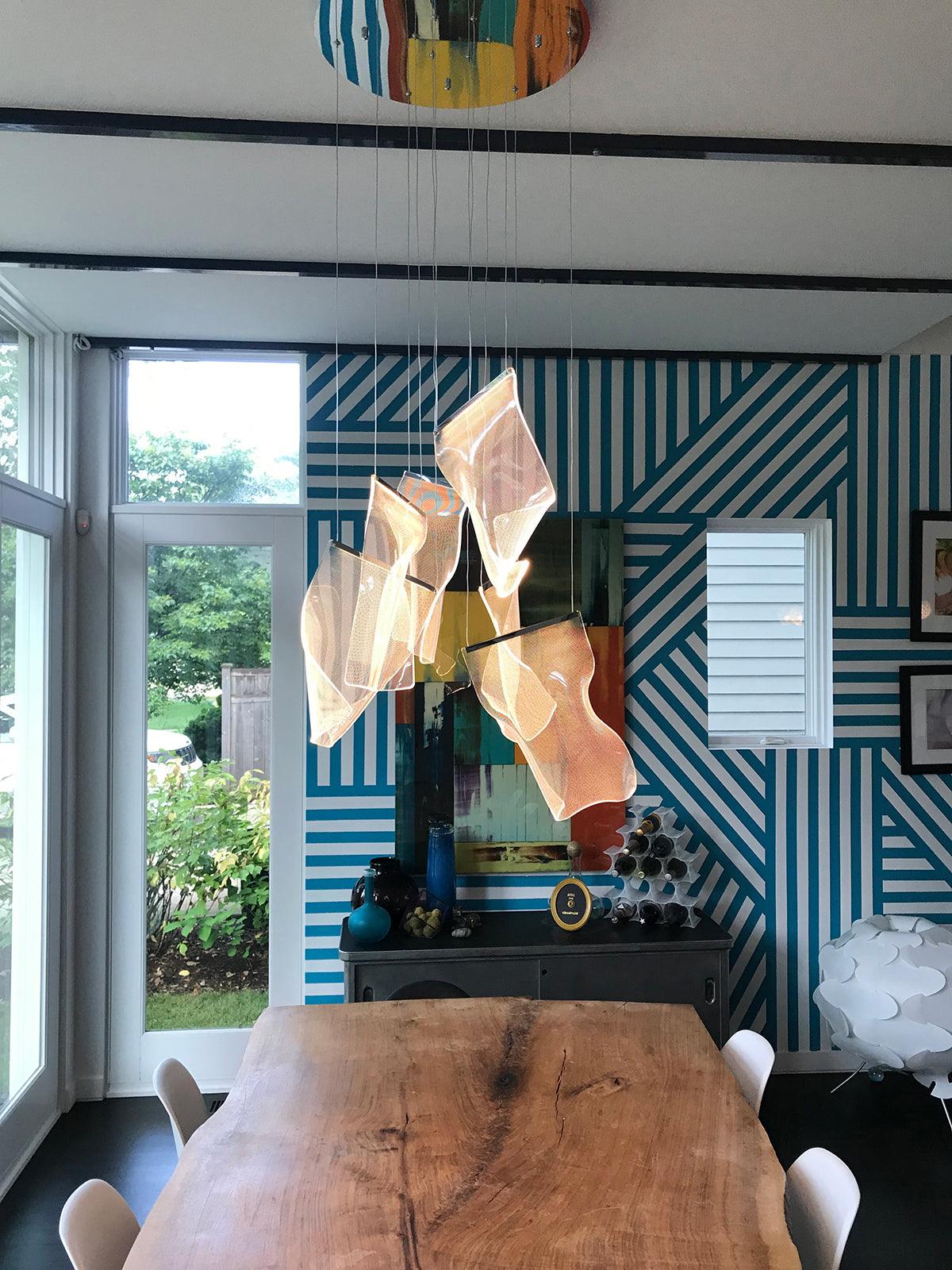 Lustra Chandelier Acrylic LED Abstract Floating - Letslighting
