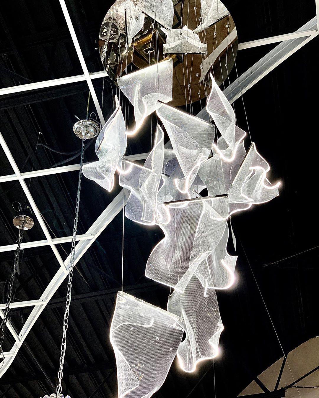 Lustra Chandelier Acrylic LED Abstract Floating - Letslighting