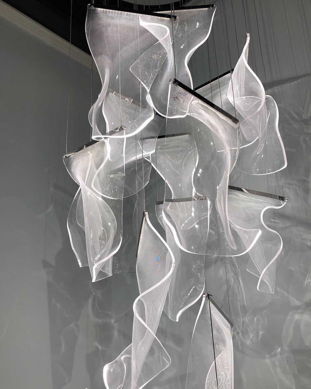 Lustra Chandelier Acrylic LED Abstract Floating - Letslighting