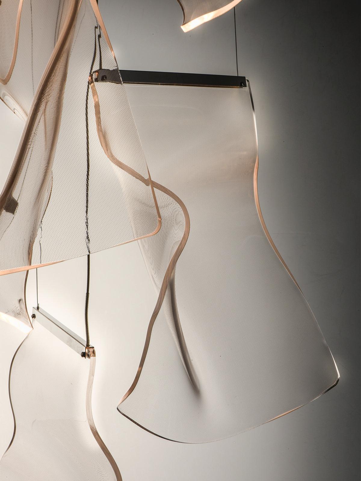 Lustra Chandelier Acrylic LED Abstract Floating - Letslighting