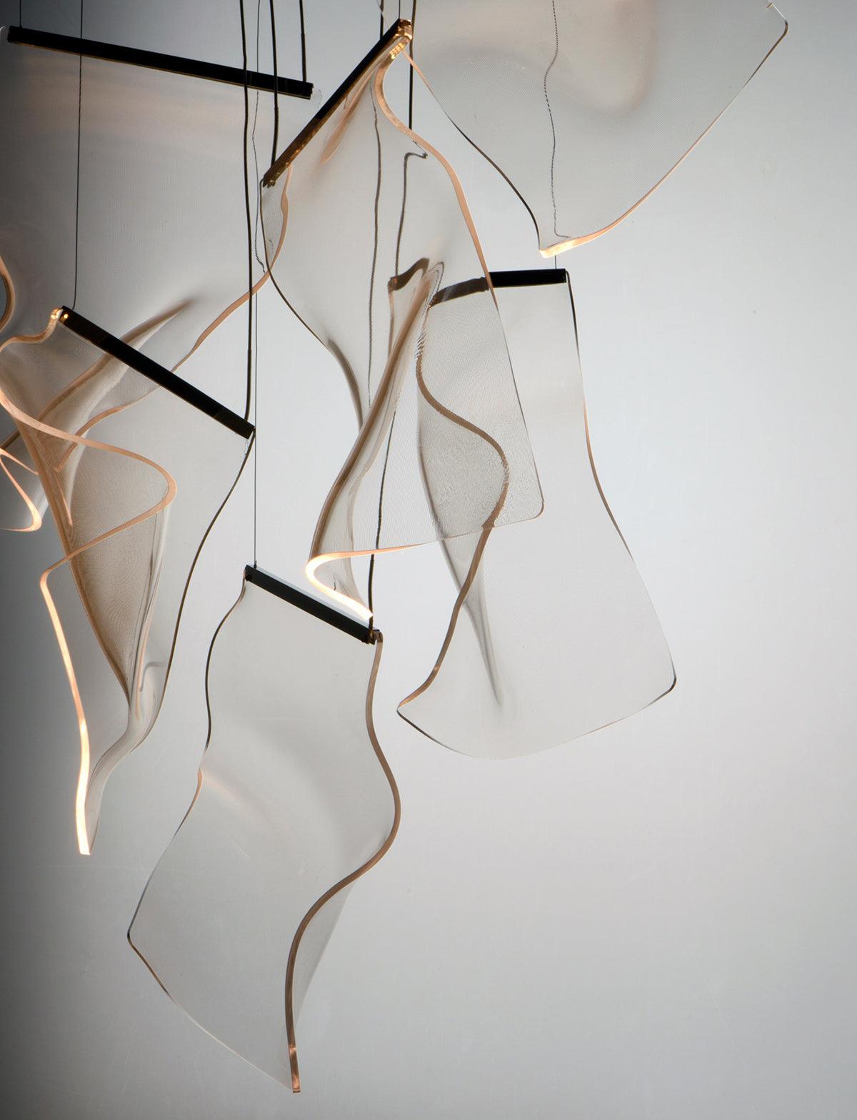 Lustra Chandelier Acrylic LED Abstract Floating - Letslighting