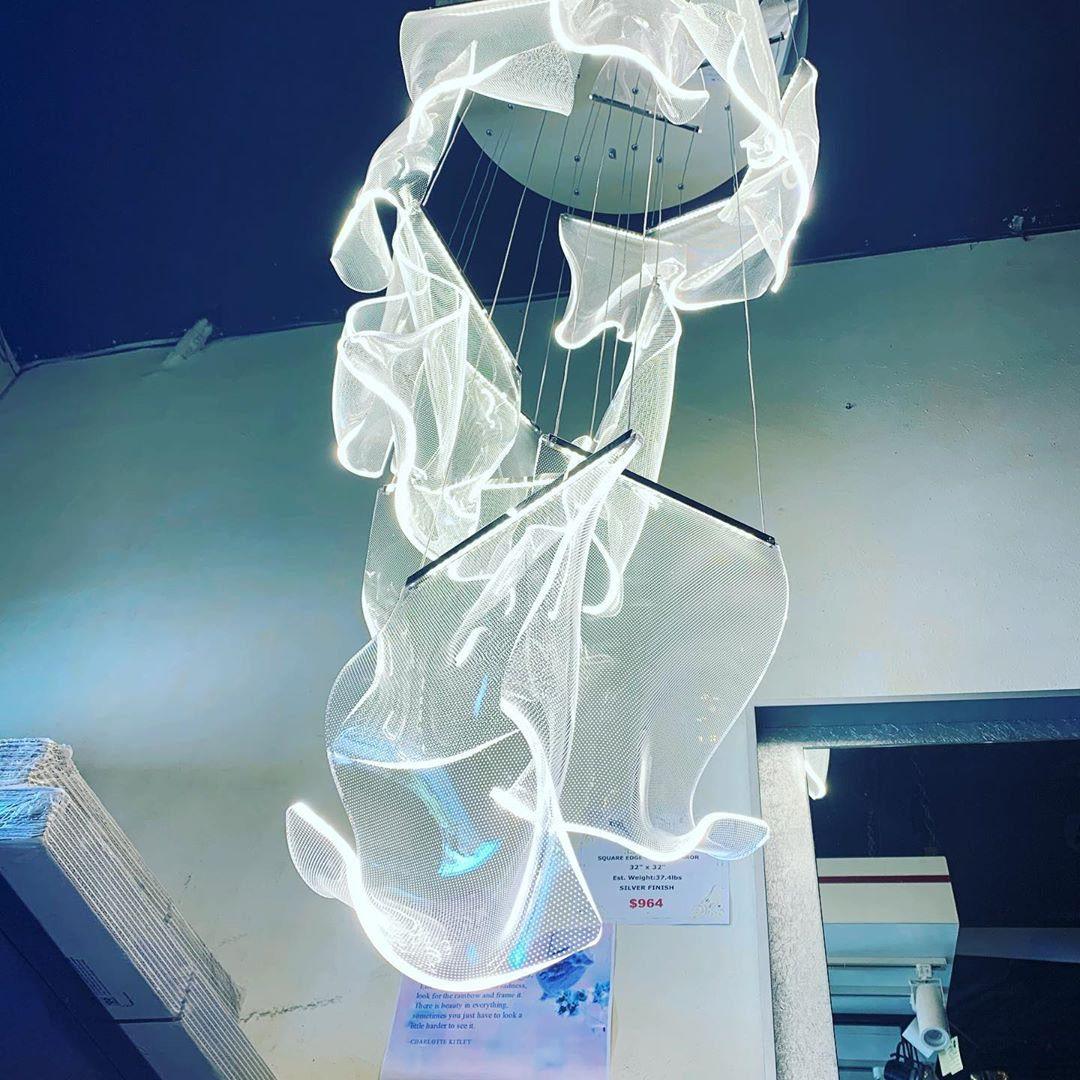 Lustra Chandelier Acrylic LED Abstract Floating - Letslighting