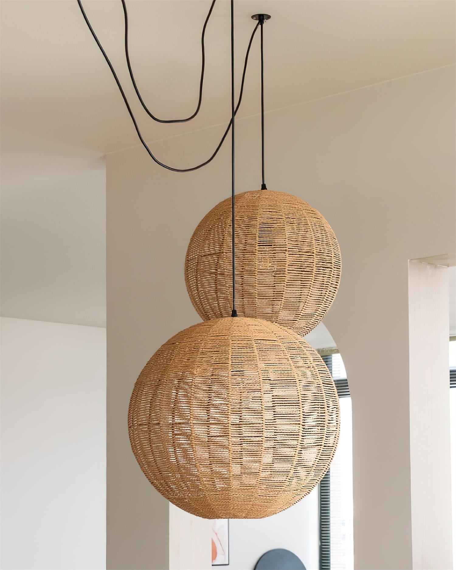 Sola Pendant Light Rattan - Letslighting