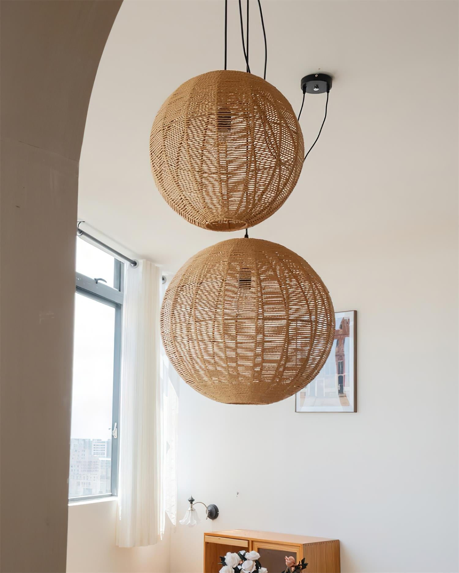 Sola Pendant Light Rattan - Letslighting