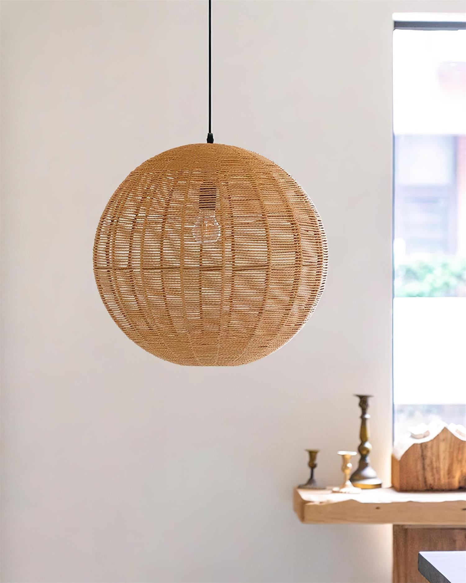 Sola Pendant Light Rattan - Letslighting
