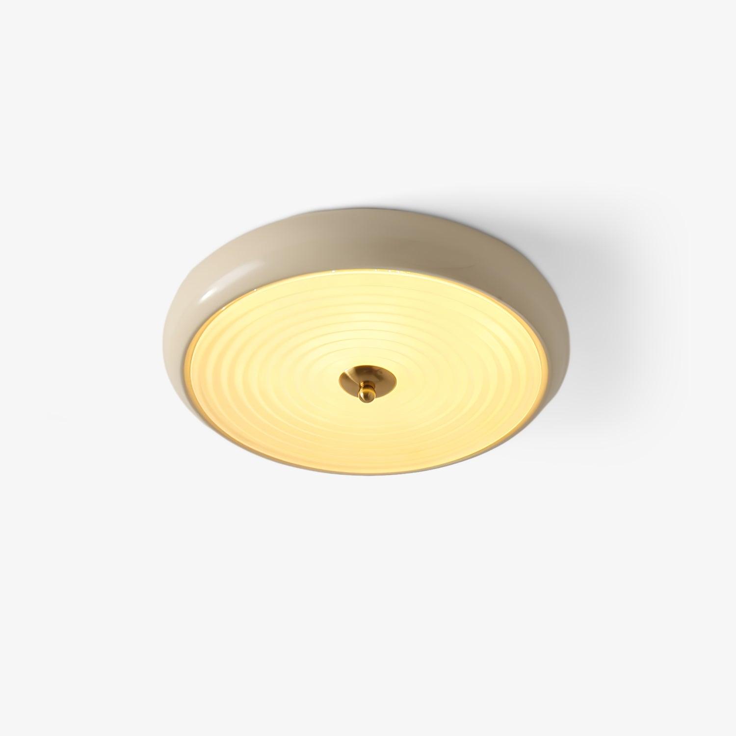 Utheara Modern Minimalist Ripple Cream Glass Ceiling Lamp - Letslighting