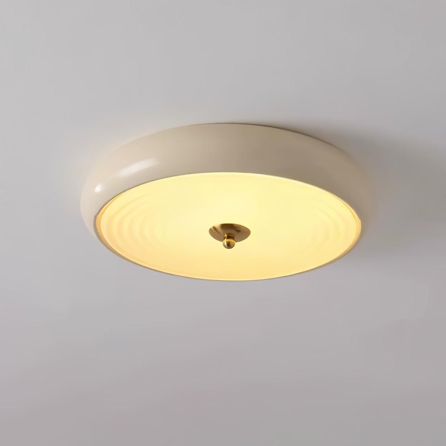 Utheara Modern Minimalist Ripple Cream Glass Ceiling Lamp - Letslighting