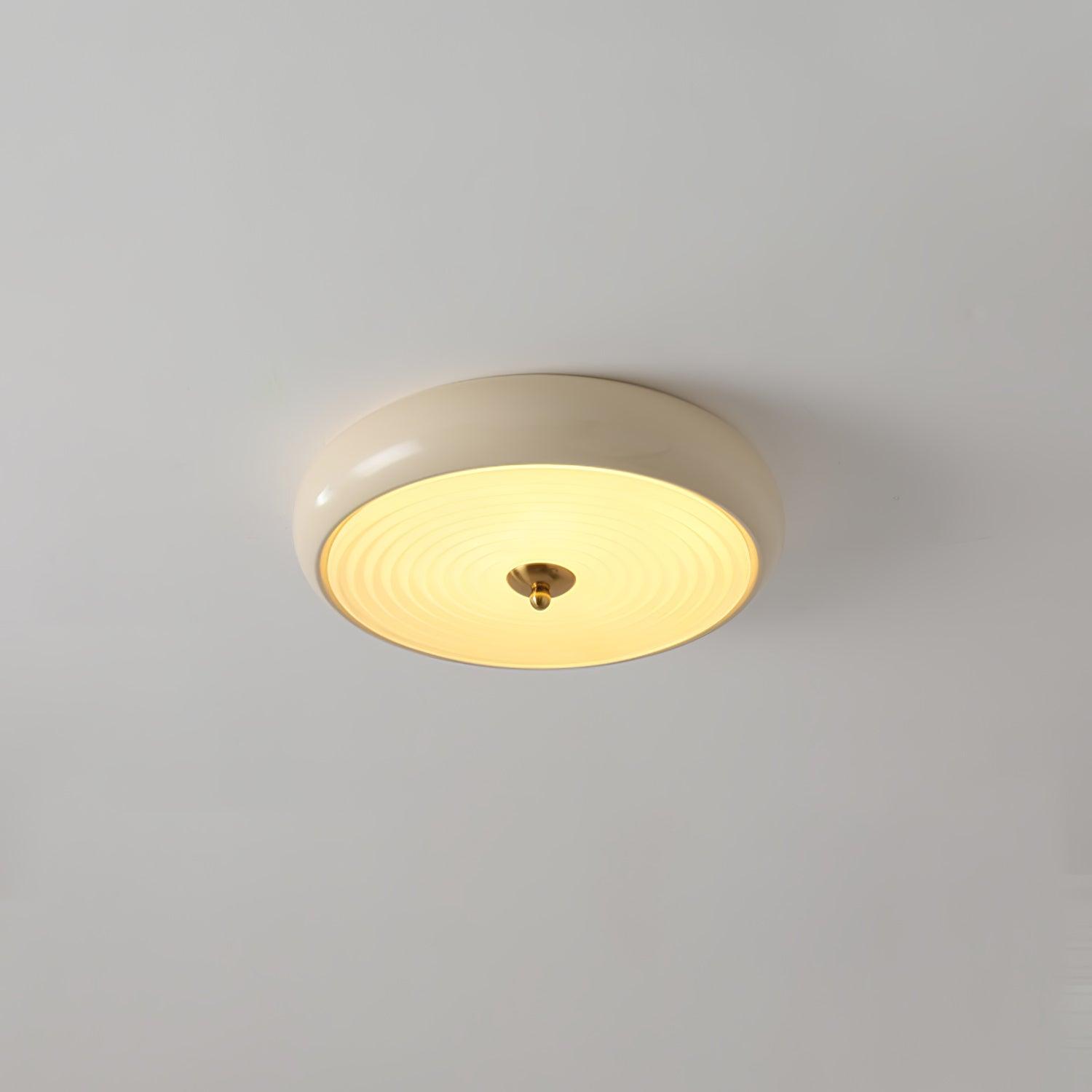 Utheara Modern Minimalist Ripple Cream Glass Ceiling Lamp - Letslighting