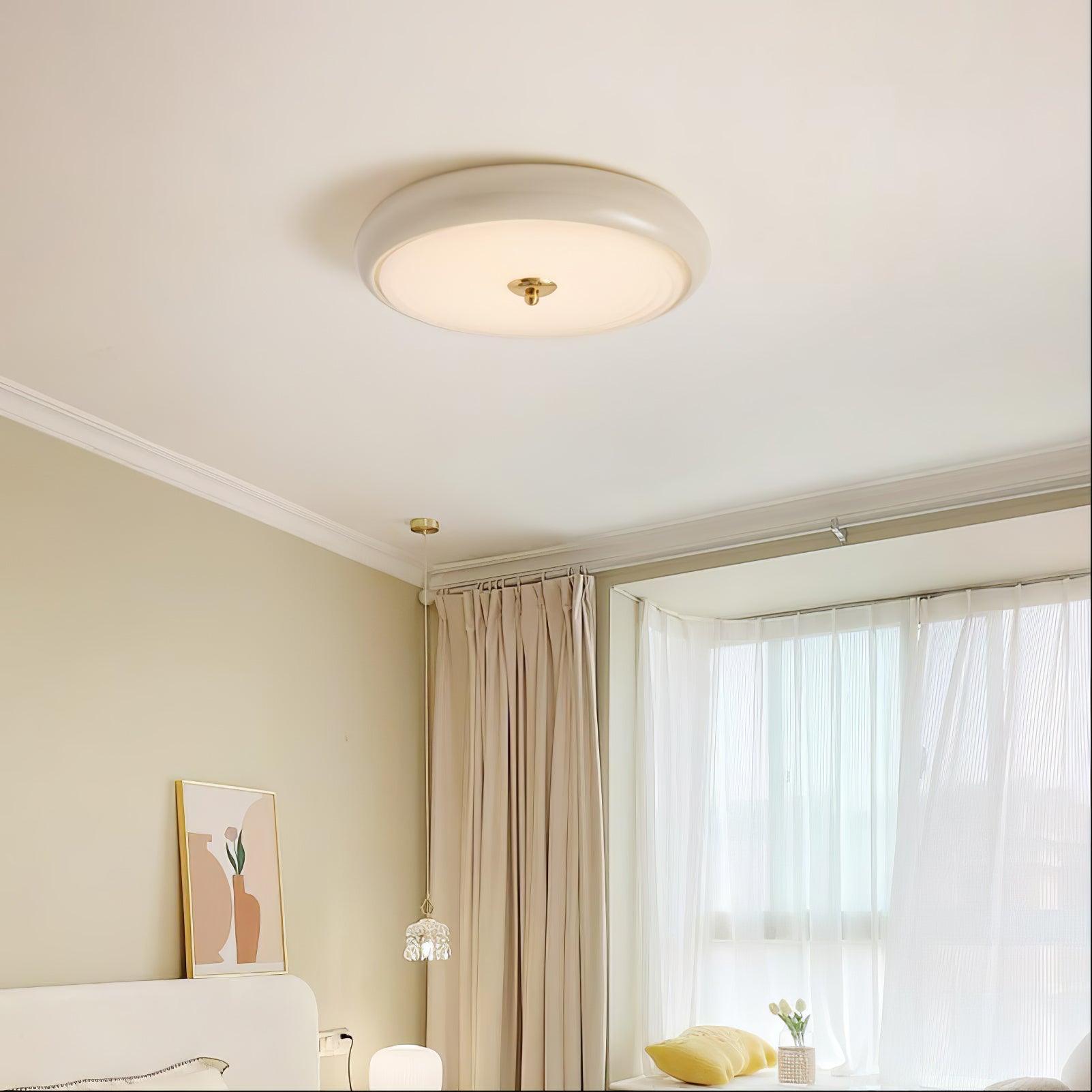 Utheara Modern Minimalist Ripple Cream Glass Ceiling Lamp - Letslighting