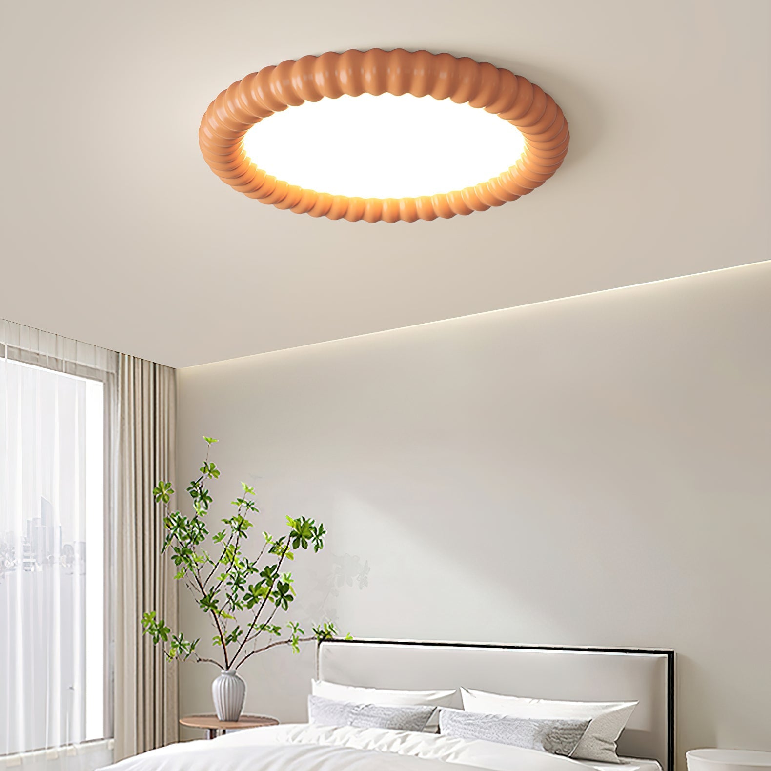 Ulire Nordic Art Ripple Resin Ceiling Light - Letslighting