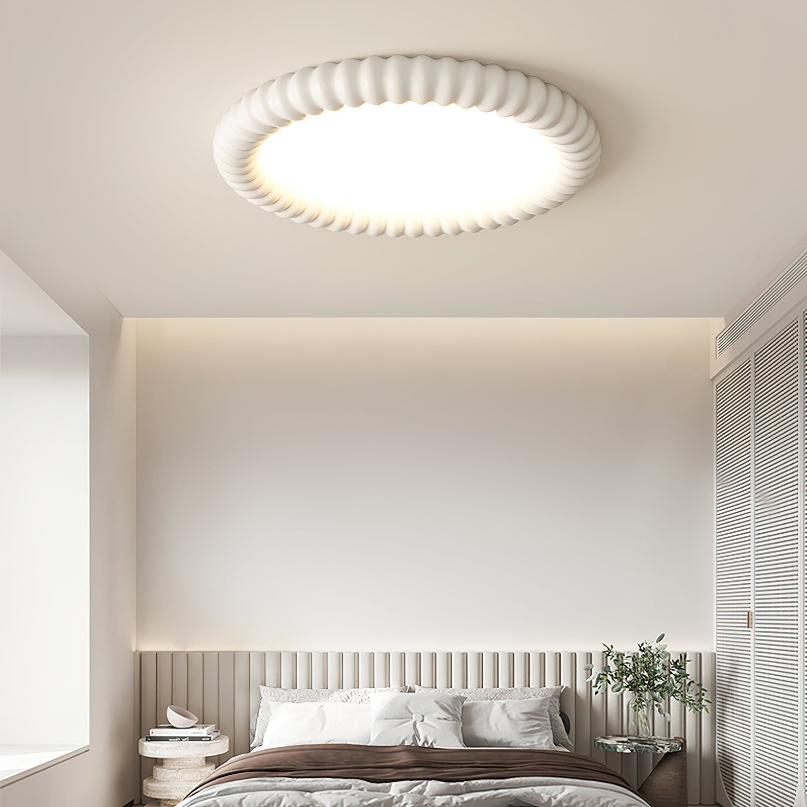 Ulire Nordic Art Ripple Resin Ceiling Light - Letslighting