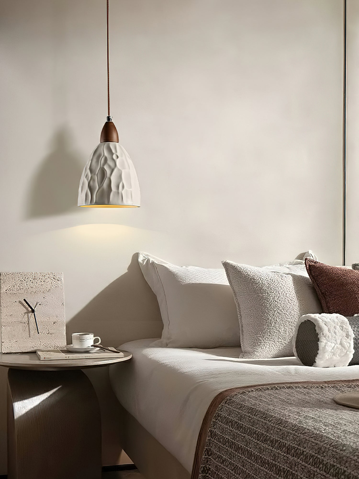 Osilora Premium Nordic Art Ripple Wood Pendant Light - Letslighting