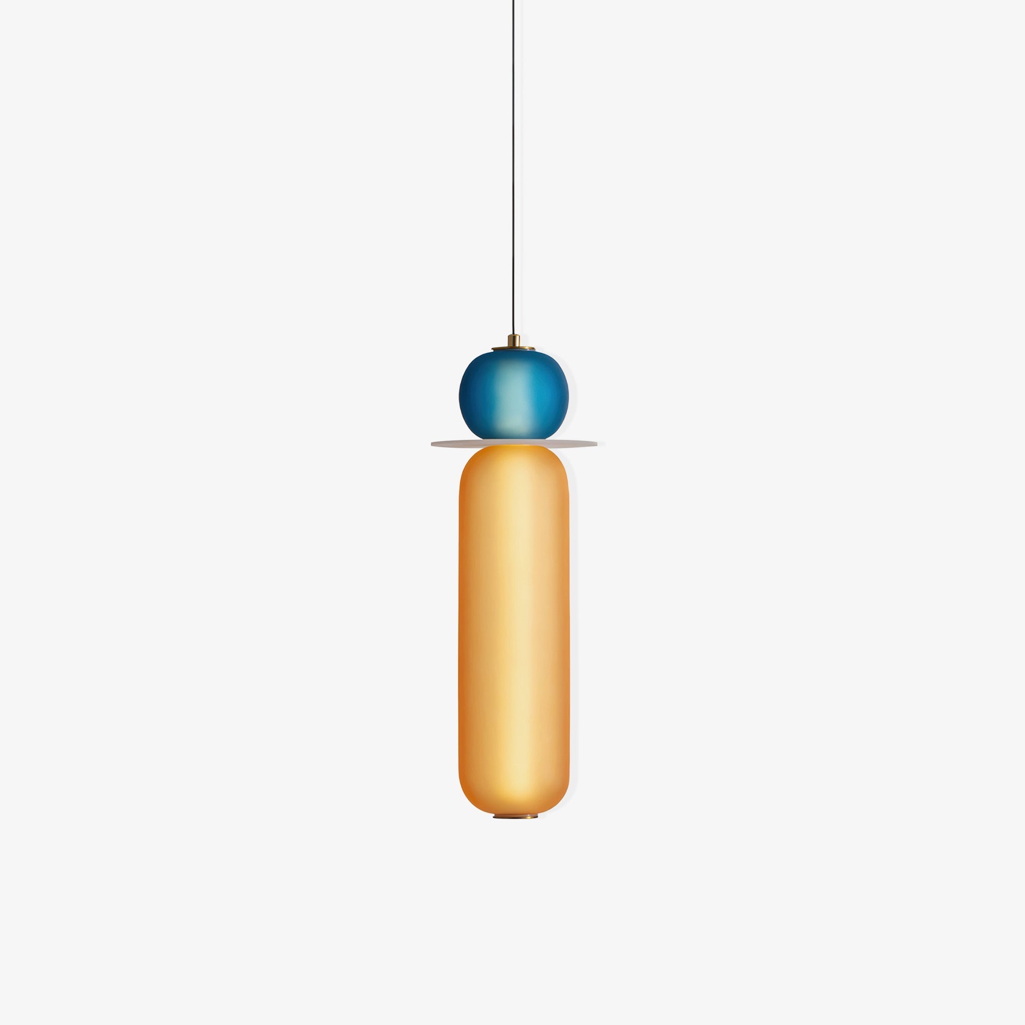 Lustra Pendant Lamp Colored Glass Modern - Letslighting