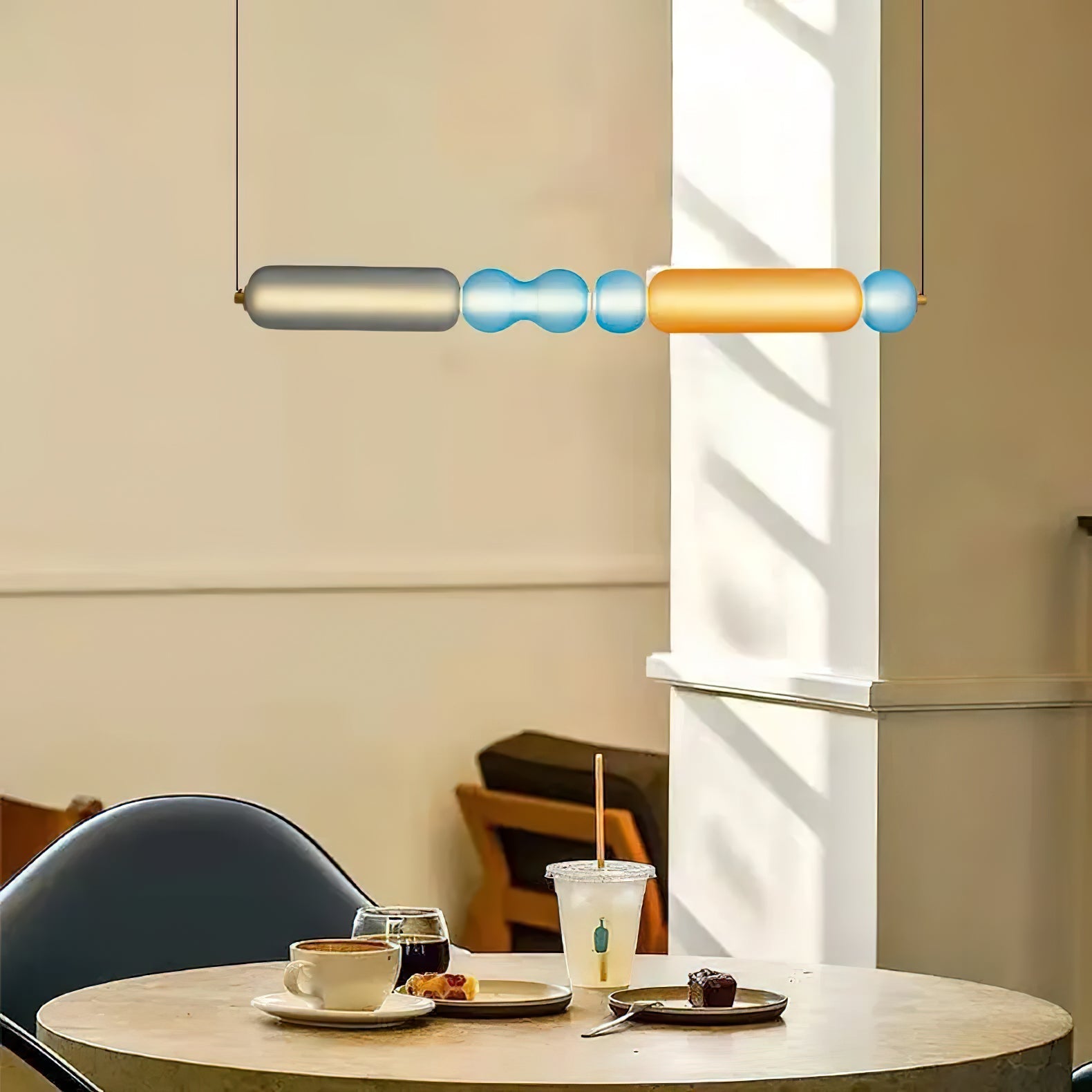 Lustra Pendant Lamp Colored Glass Modern - Letslighting