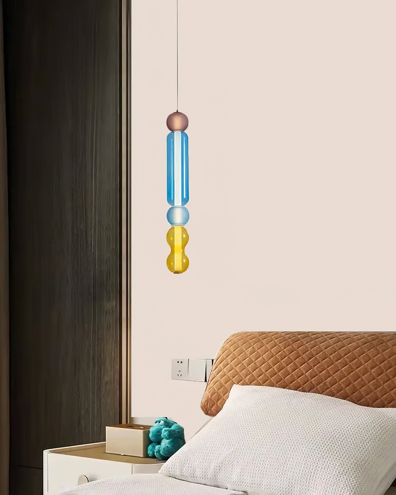 Lustra Pendant Lamp Colored Glass Modern - Letslighting