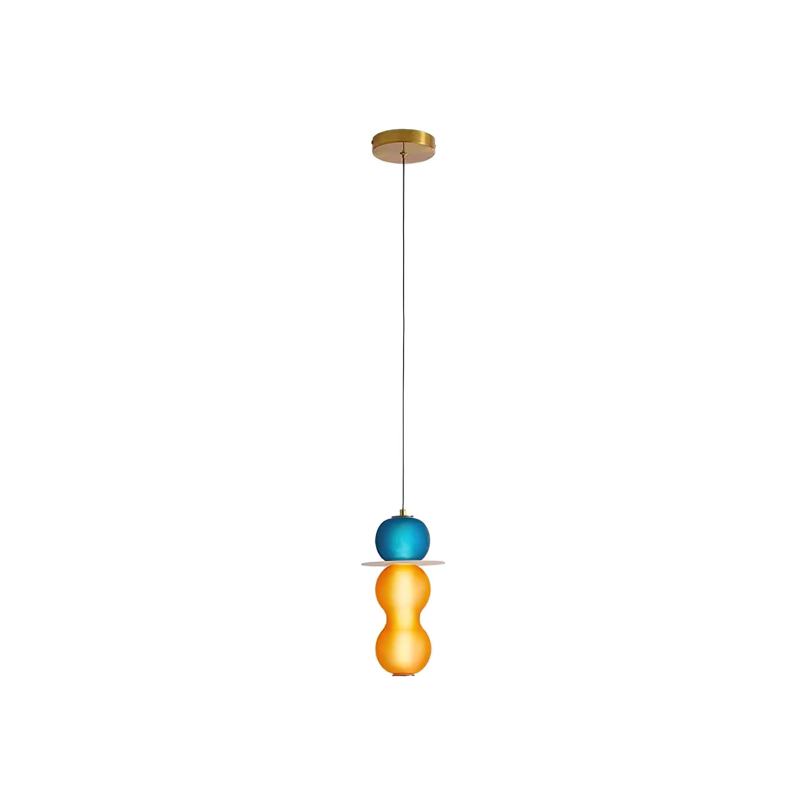 Lustra Pendant Lamp Colored Glass Modern - Letslighting