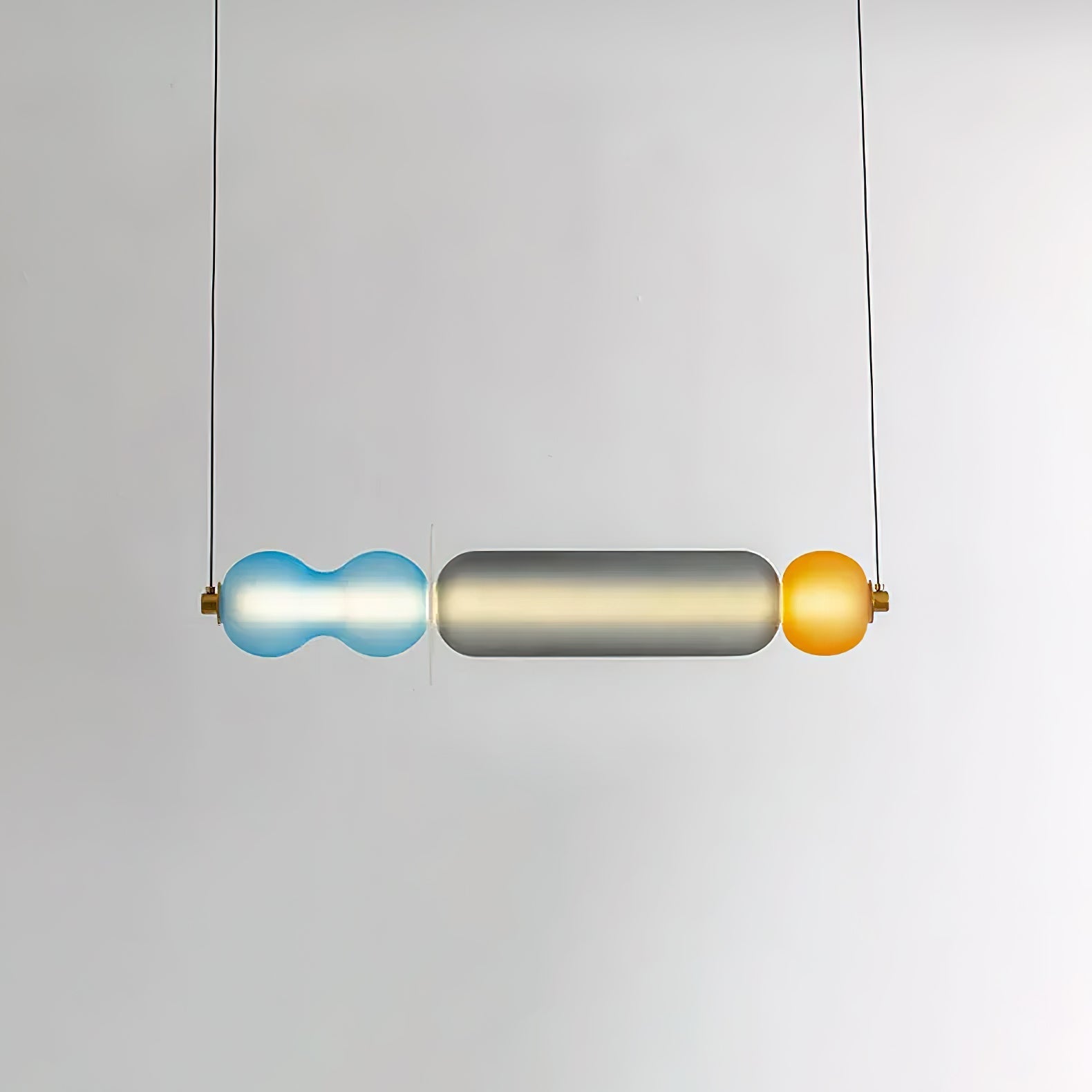 Lustra Pendant Lamp Colored Glass Modern - Letslighting