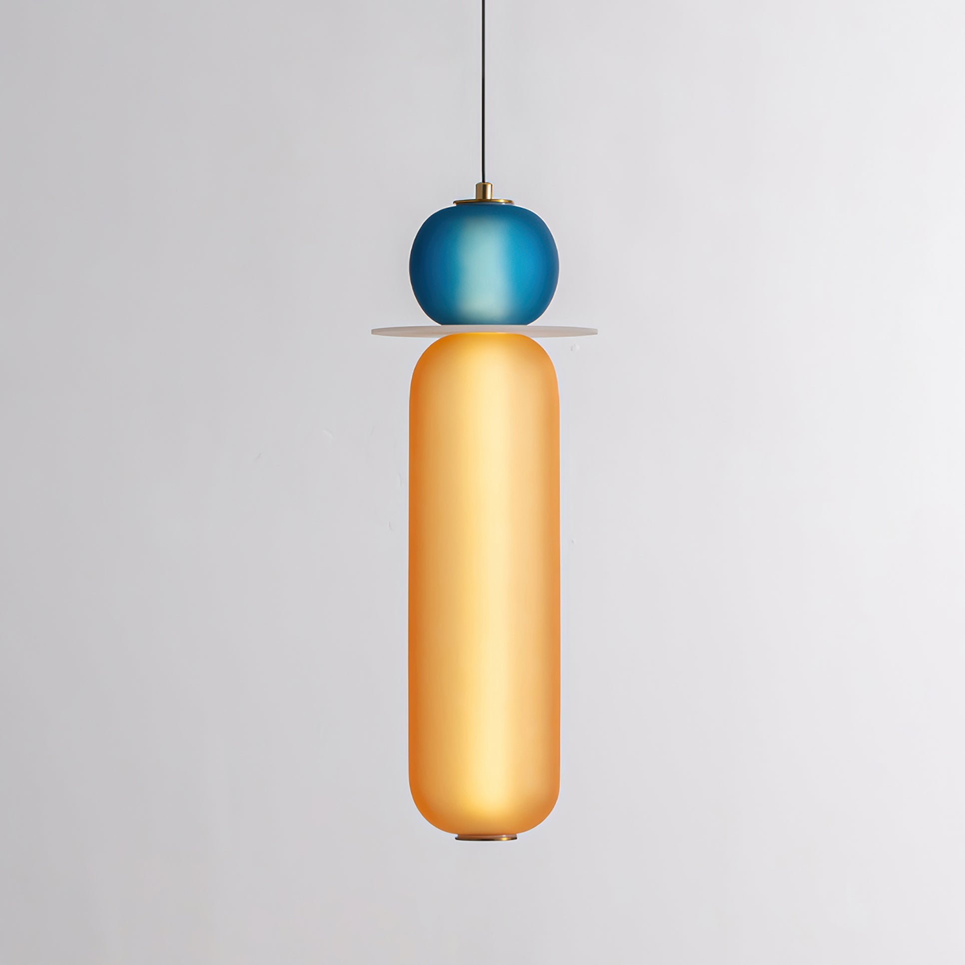 Lustra Pendant Lamp Colored Glass Modern - Letslighting