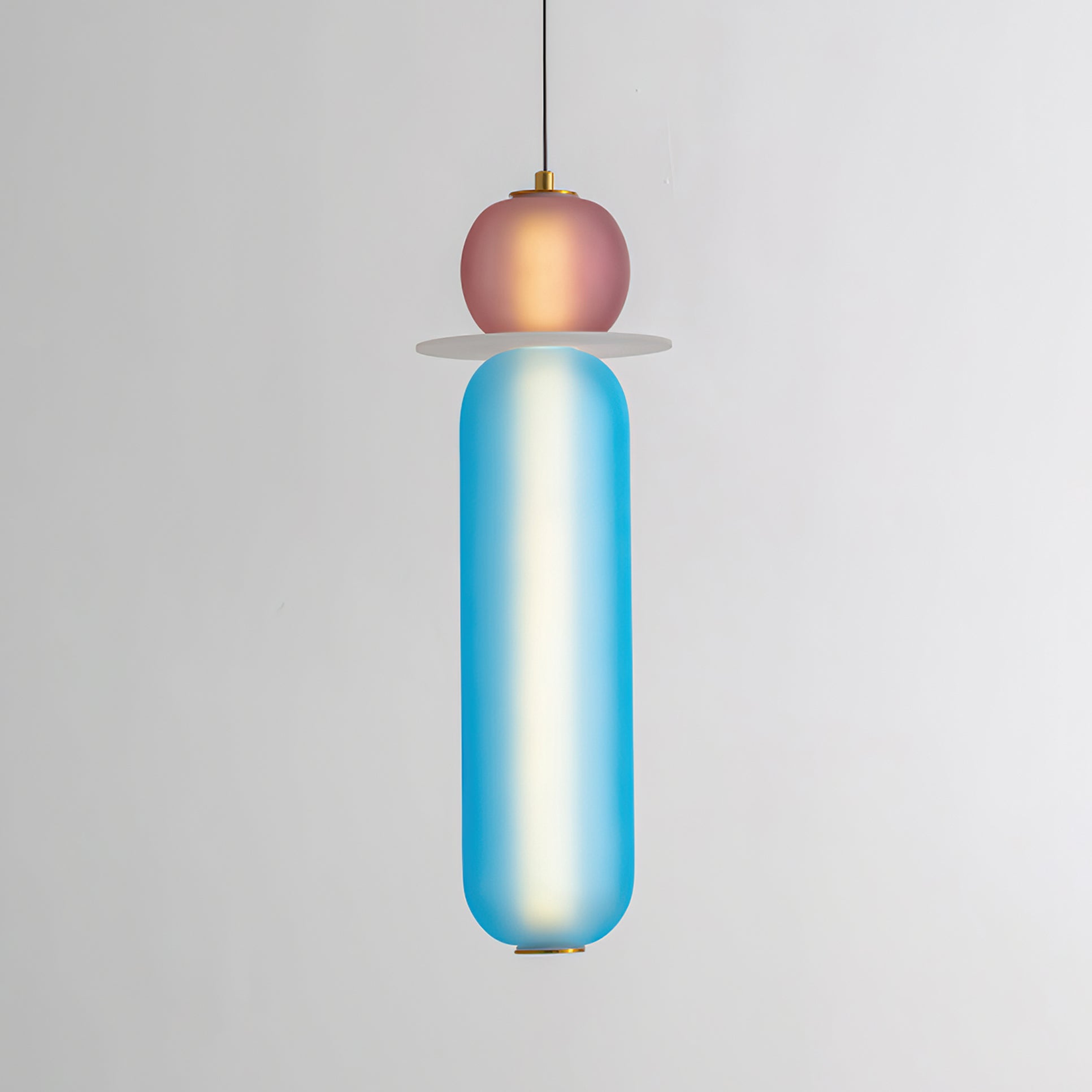 Lustra Pendant Lamp Colored Glass Modern - Letslighting