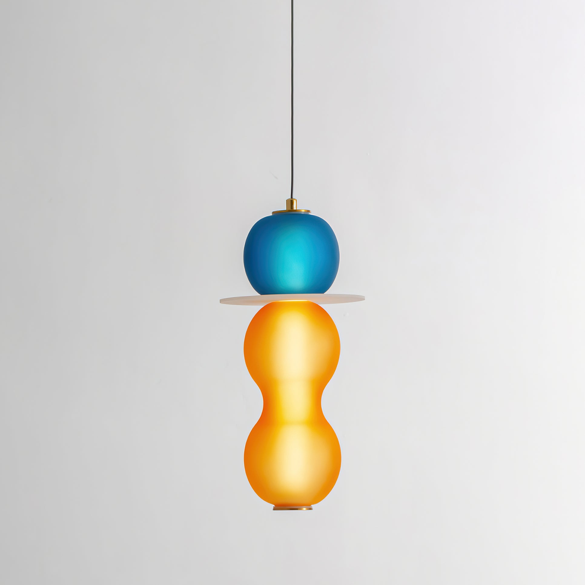 Lustra Pendant Lamp Colored Glass Modern - Letslighting
