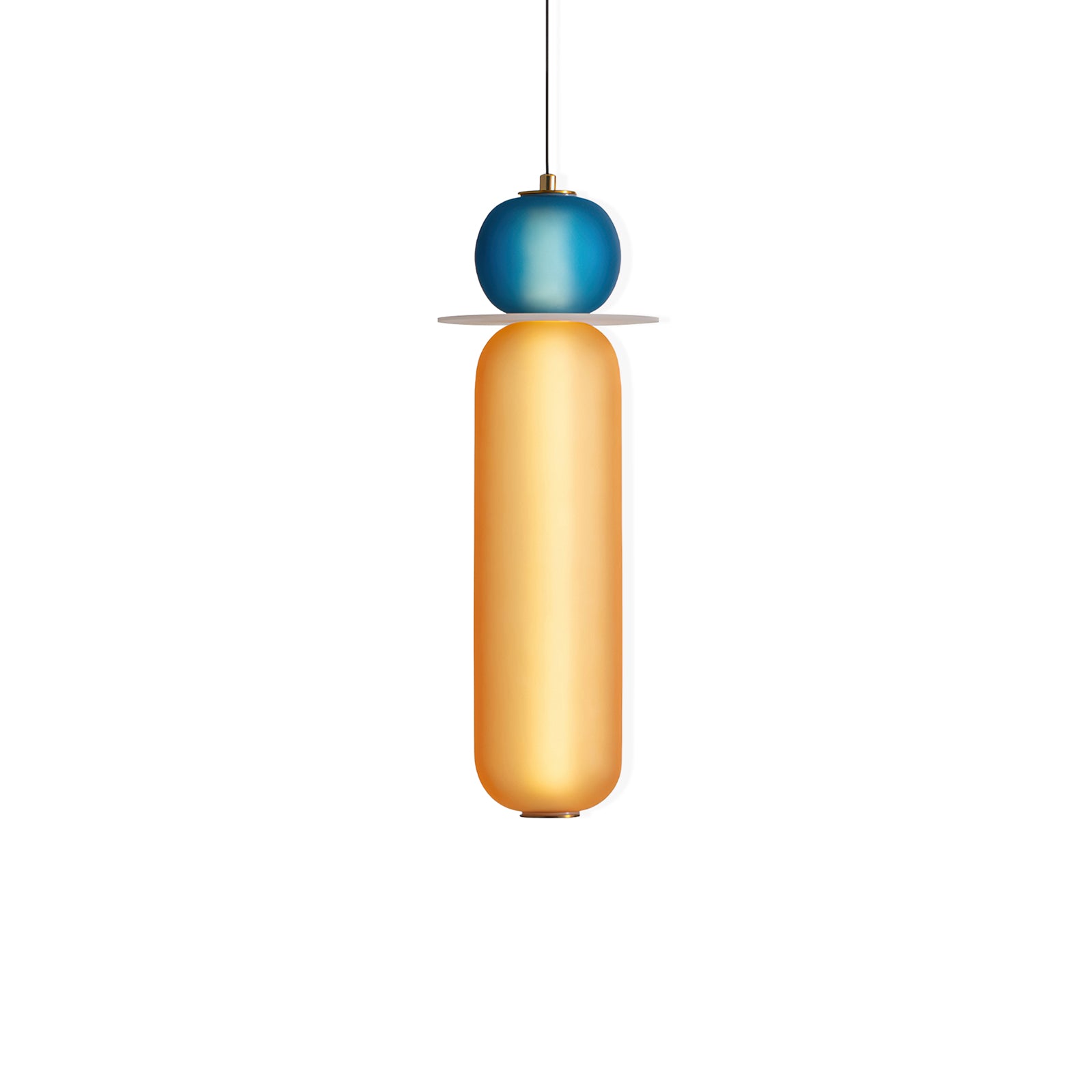 Lustra Pendant Lamp Colored Glass Modern - Letslighting