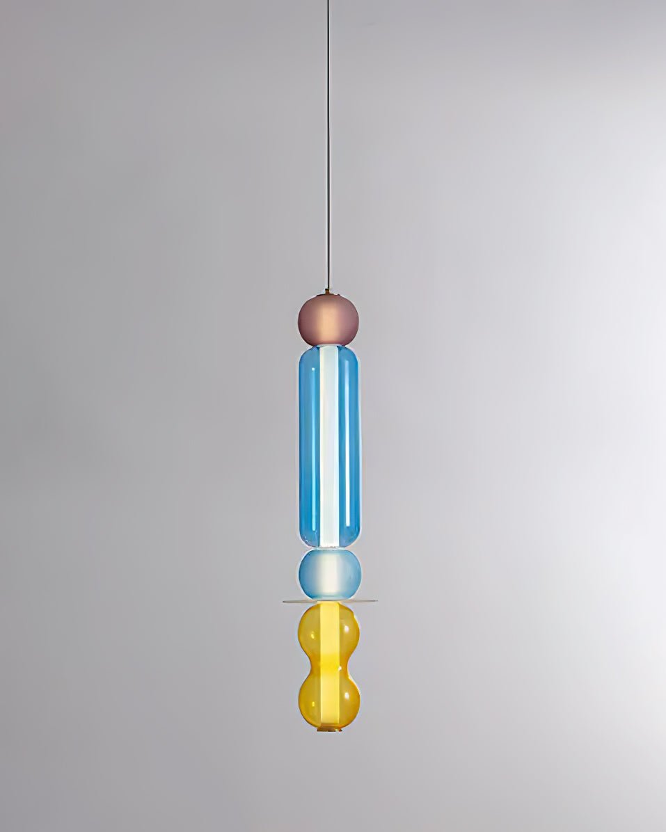 Lustra Pendant Lamp Colored Glass Modern - Letslighting