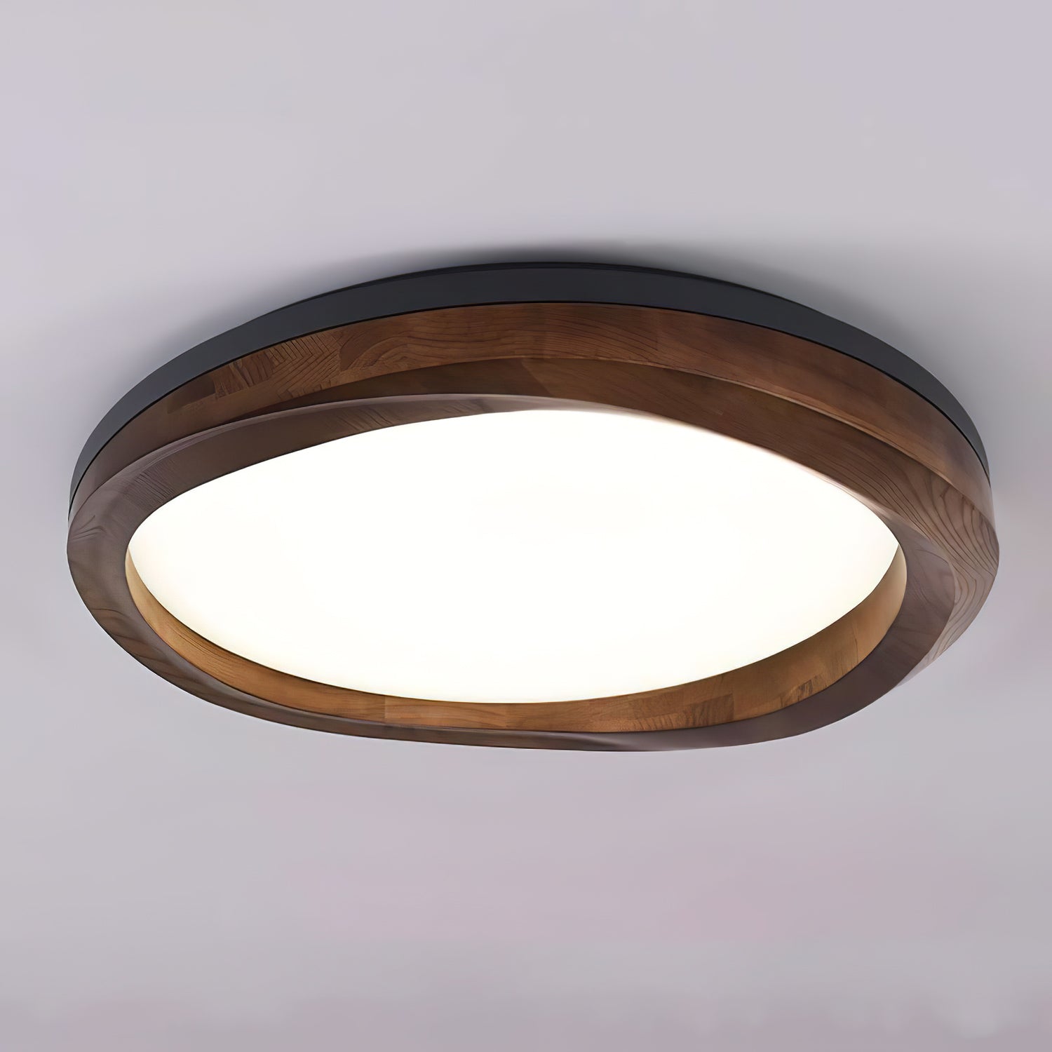 Aurdoreth Modern Minimalist Ripple Wood Ceiling Light - Letslighting