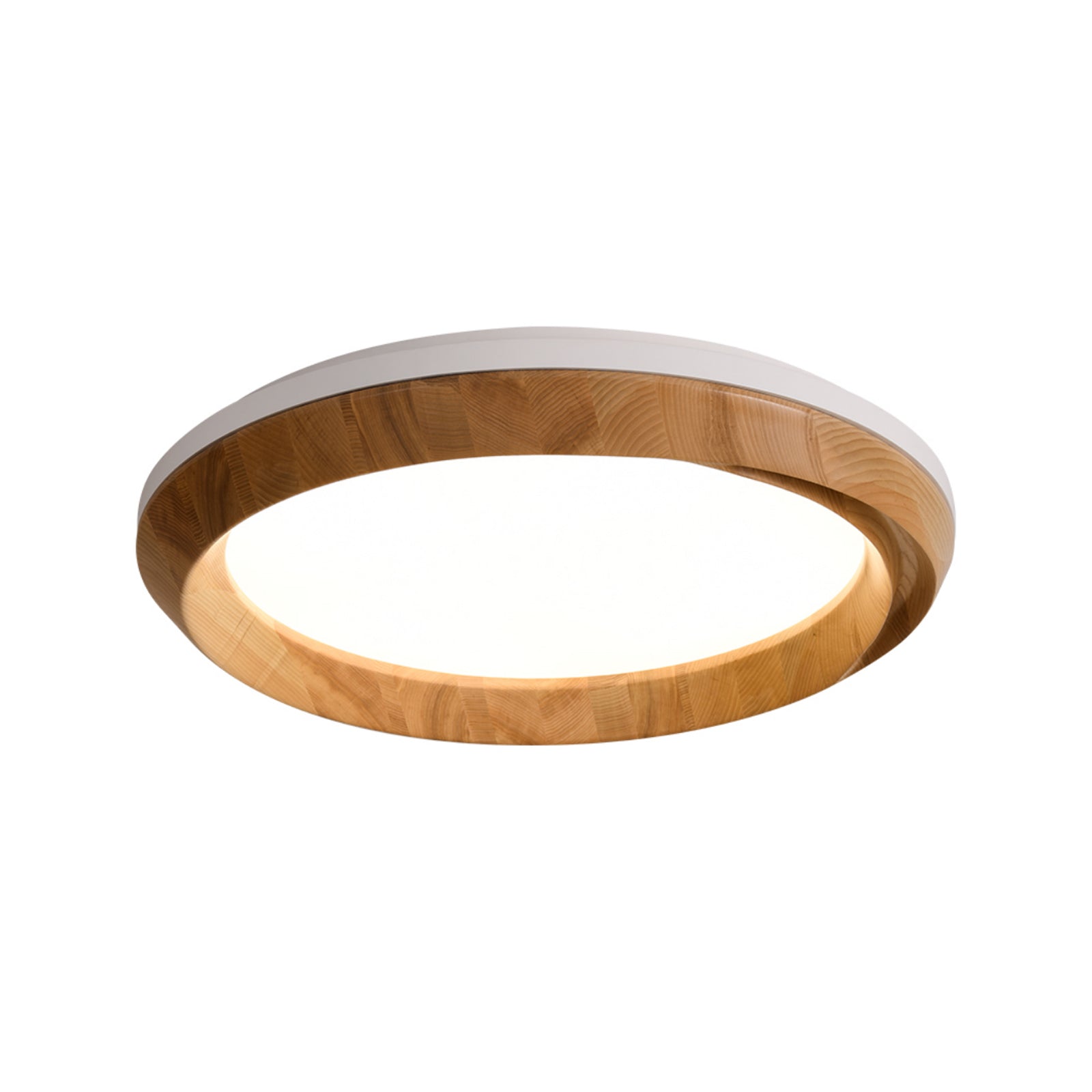 Aurdoreth Modern Minimalist Ripple Wood Ceiling Light - Letslighting
