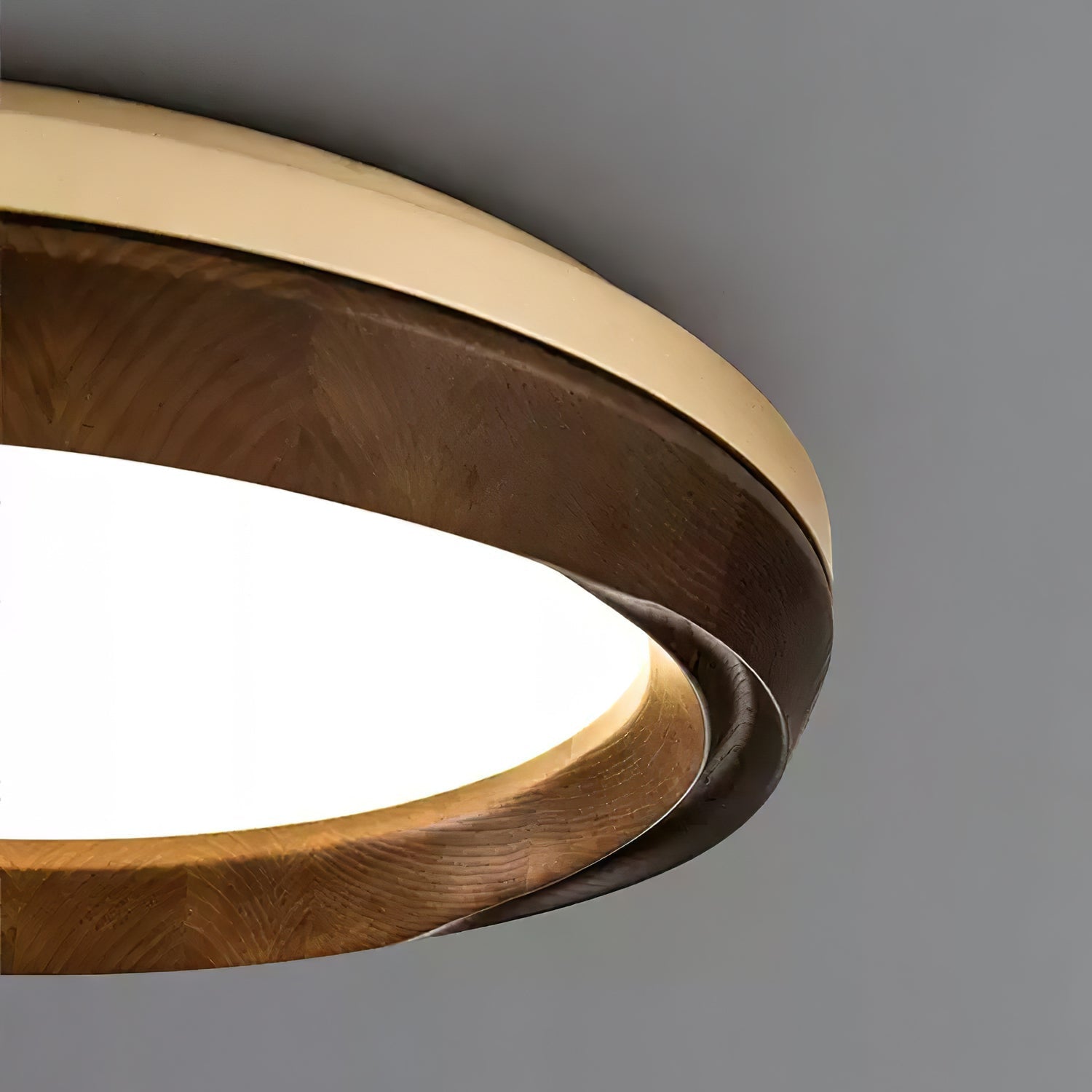 Aurdoreth Modern Minimalist Ripple Wood Ceiling Light - Letslighting