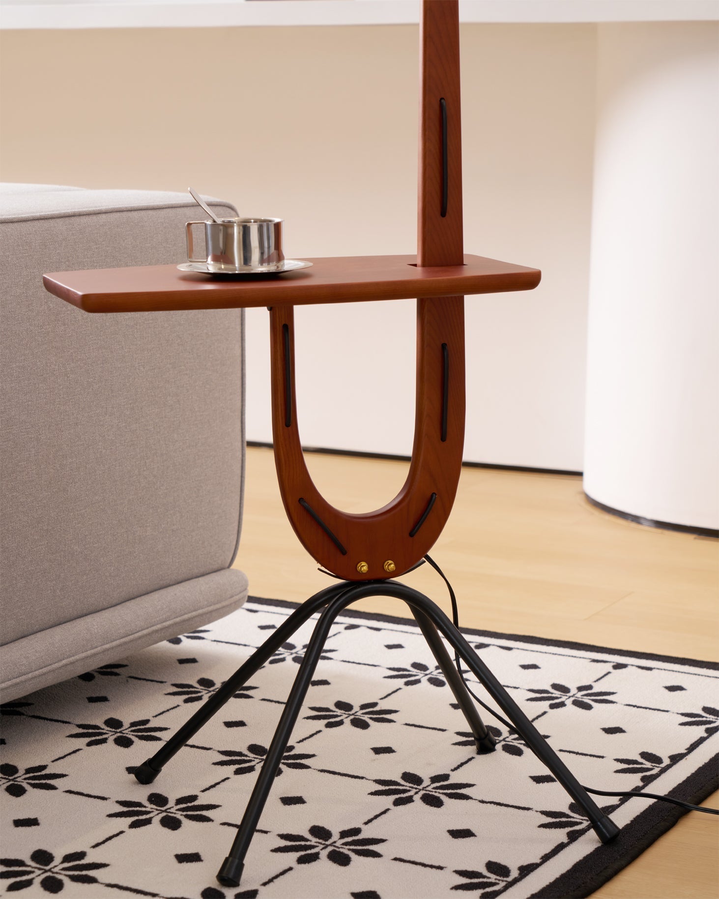 Vemara Mid Century Wood Floor Lamp - Letslighting