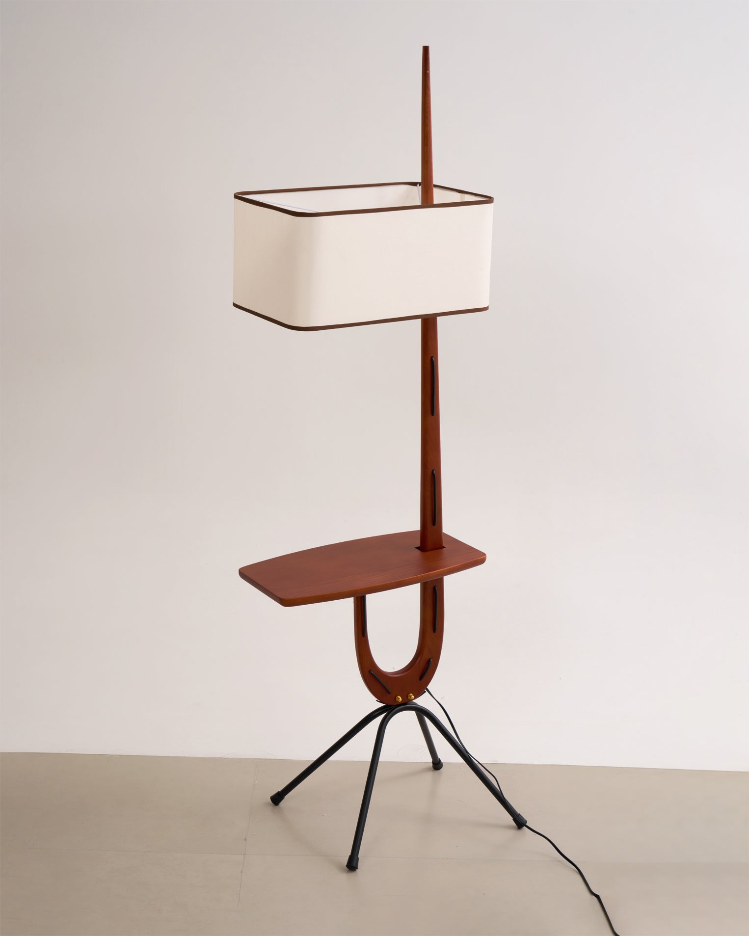Vemara Mid Century Wood Floor Lamp - Letslighting